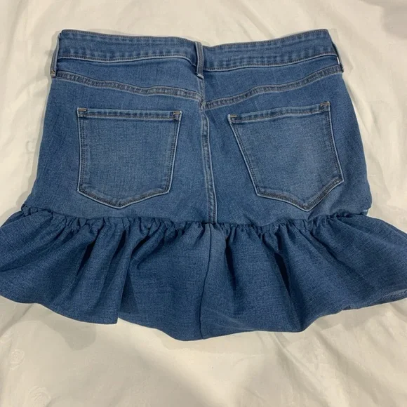 Denim Ruffle Skirt - Picture 2 of 5